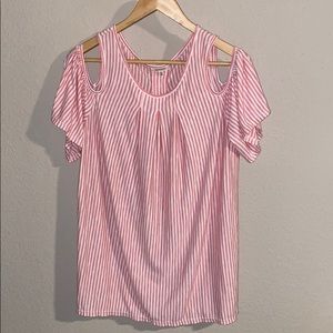 MAX STUDIO COLD SHOULDER BLOUSE L